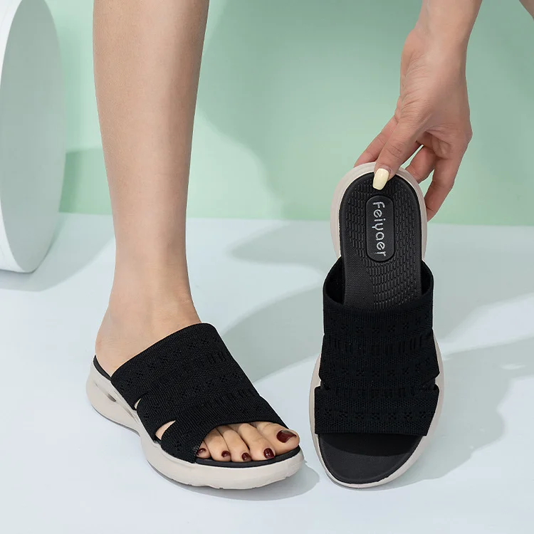 Sandals Slippers Open Toe Slope Heel Thick Bottom Radinnoo.com