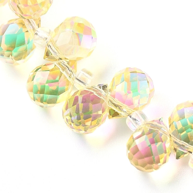 1 Strand/Package Hole 1~1.9mm Glass Colorful Solid Color Transparent Polished String