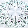DIY Diamond Painting White Flower Wall Clock Craft Art Decor