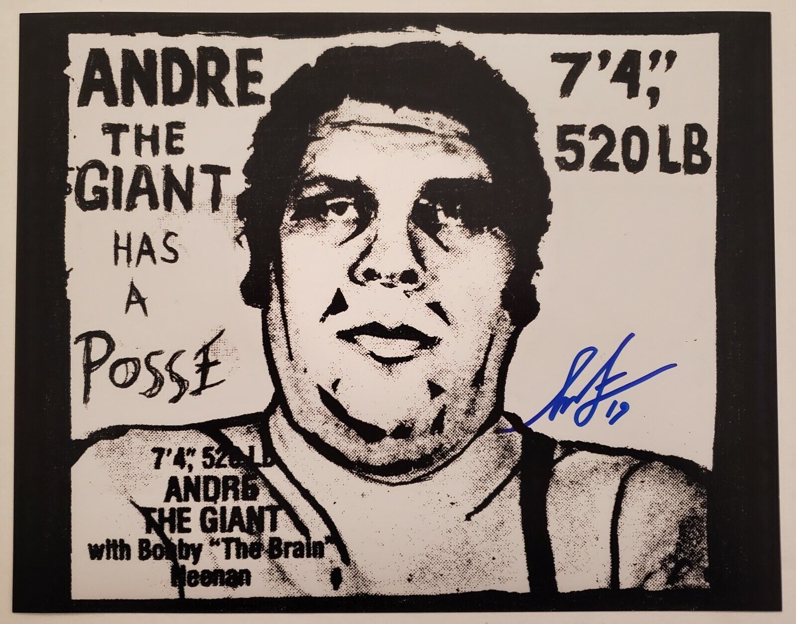 Shepard Fairey Signed Andre The Giant 11x14 Photo Poster painting Obey Graffiti Art Poster RAD