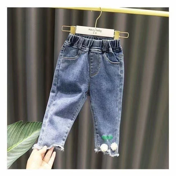 Baby Girls Jeans Lace Jeans Pants For Girls Elastic Waist Kids Jeans spring Autumn Novelty Clothes For Infant Girls Trousers&nbsp;