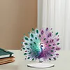 (US Only)Acrylic 2D Flat Peacock DIY Diamond Painting Desktop Ornaments Kit for Decor