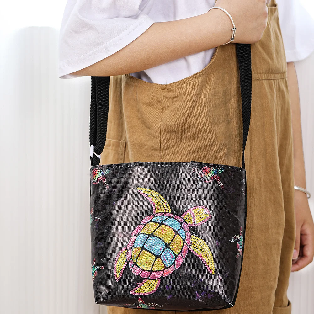 5D Diamond Painting Handbag DIY Canvas Turtle Storage Bag Tote