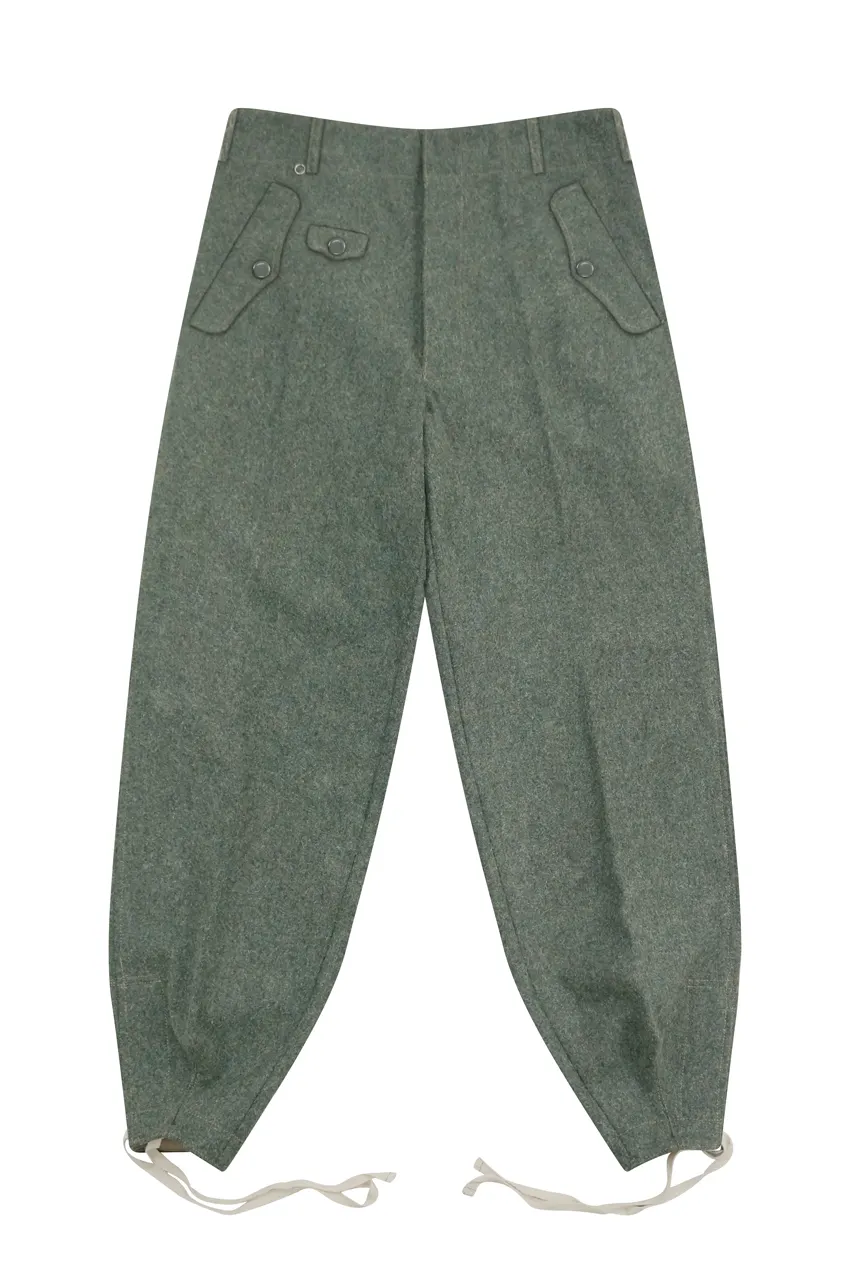   Luftwaffe German Fallschirmj&auml;ger M43 Field Grey Wool Jump Trousers German-Uniform