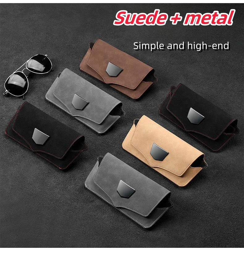 Suede Leather Car Glasses Case