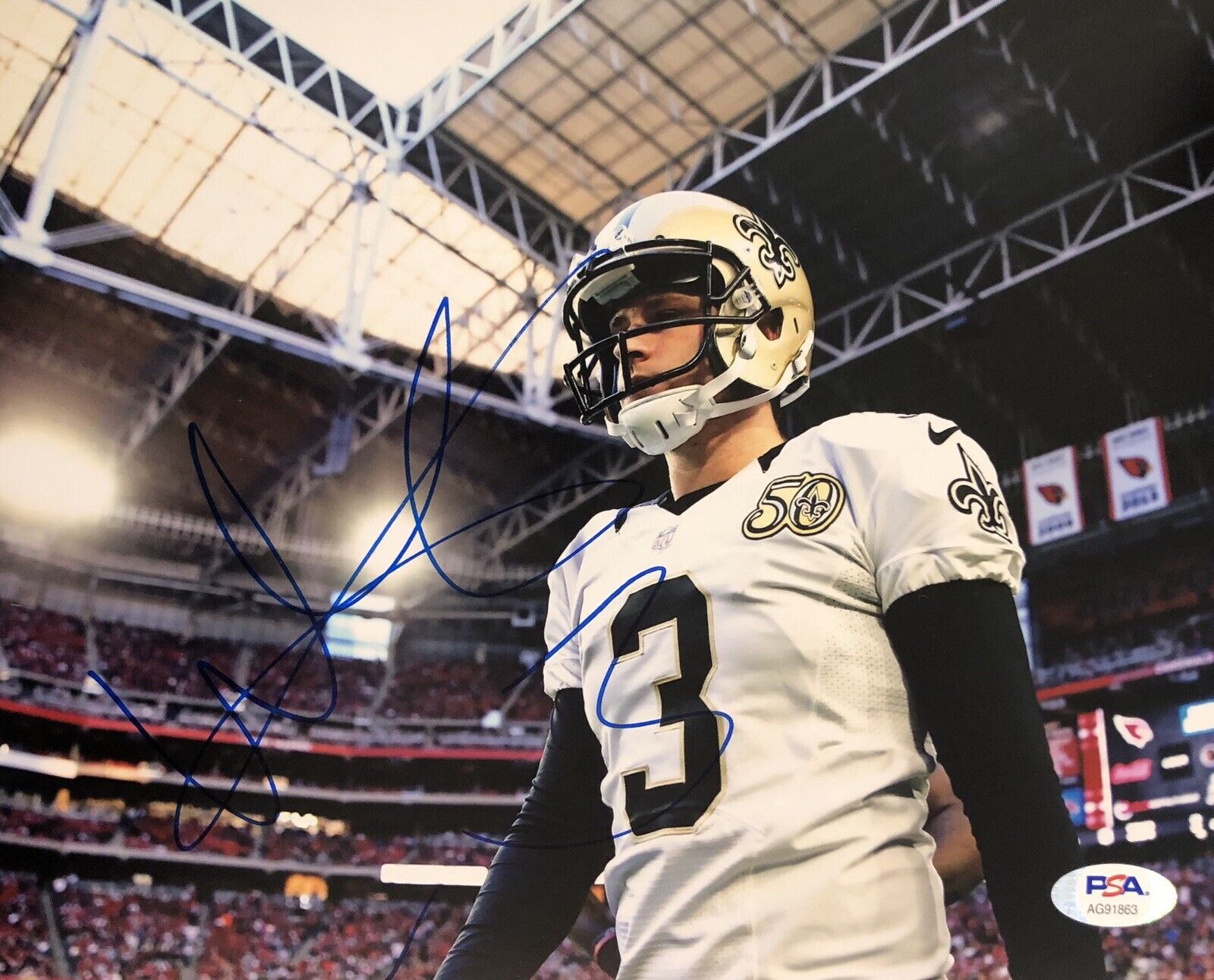 Wil Lutz Signed Autographed New Orleans Saints 8x10 Photo Poster painting Pro Bowl Psa/Dna