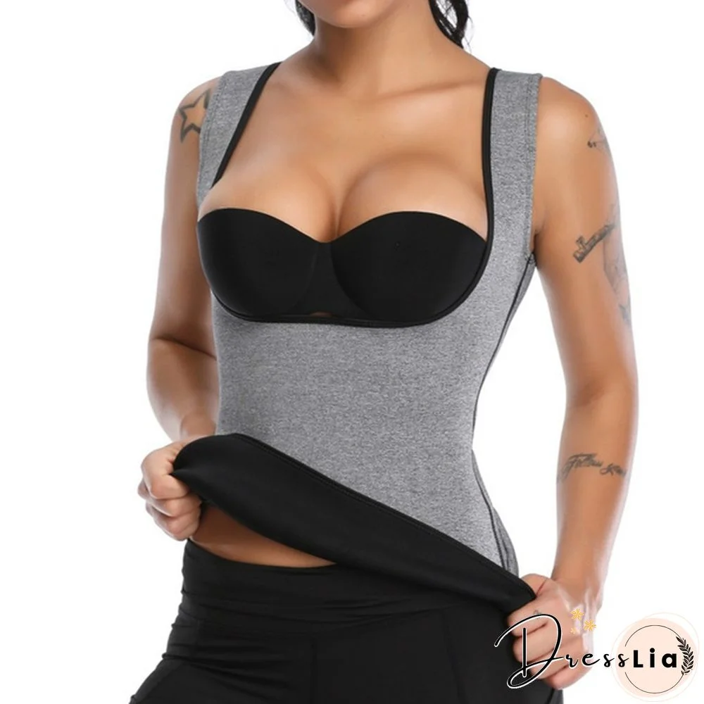 Women Waist Trainer Vest Slimming Corset Sweat Suits Neoprene Sauna Vest Workout Tank Tops Weight Loss Postpartum Body Shaper Shirt