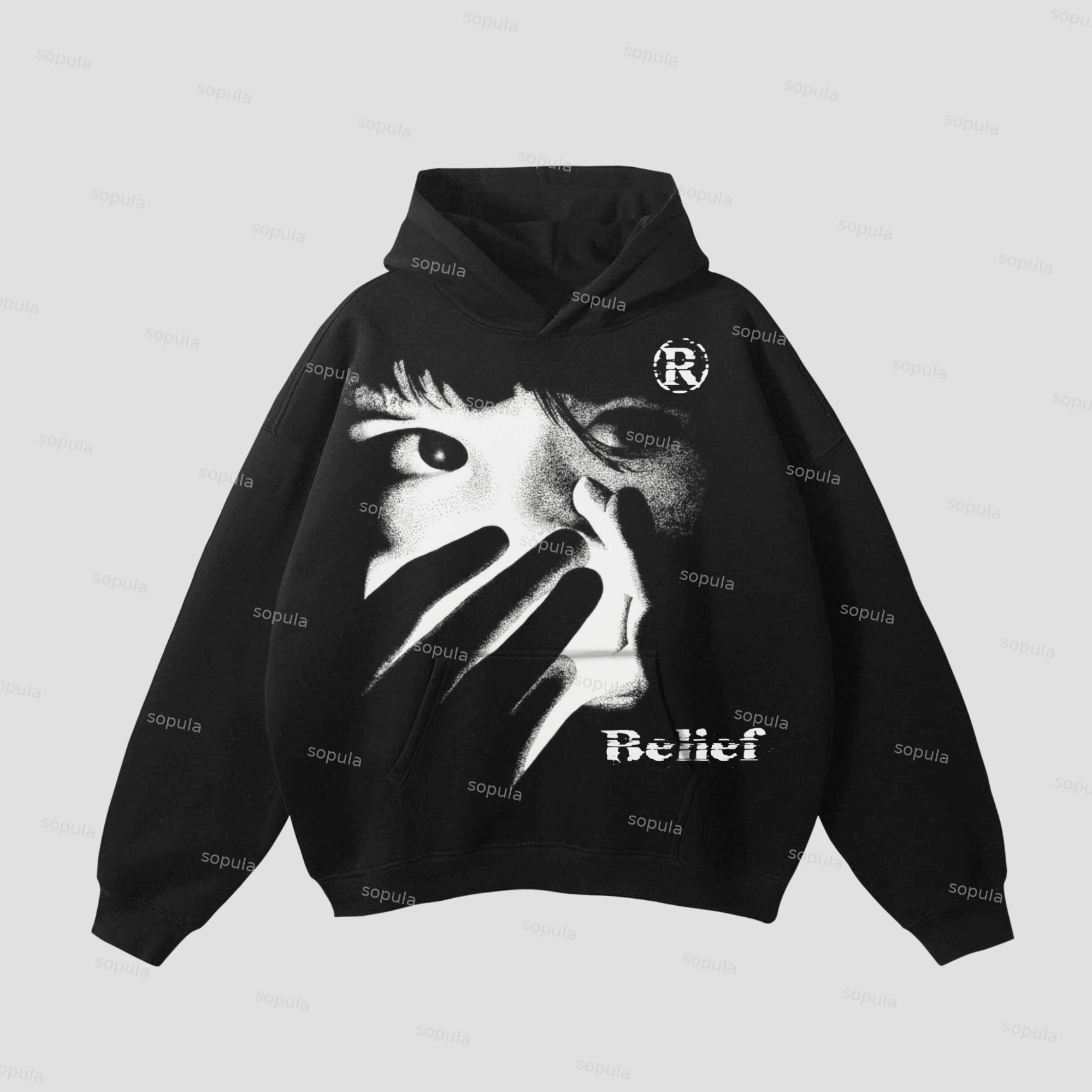 Sopula Men's Character Portrait Graphics Hooded Sweatshirt - Sopula｜Premium Graphic Tees & Graphic Clothing