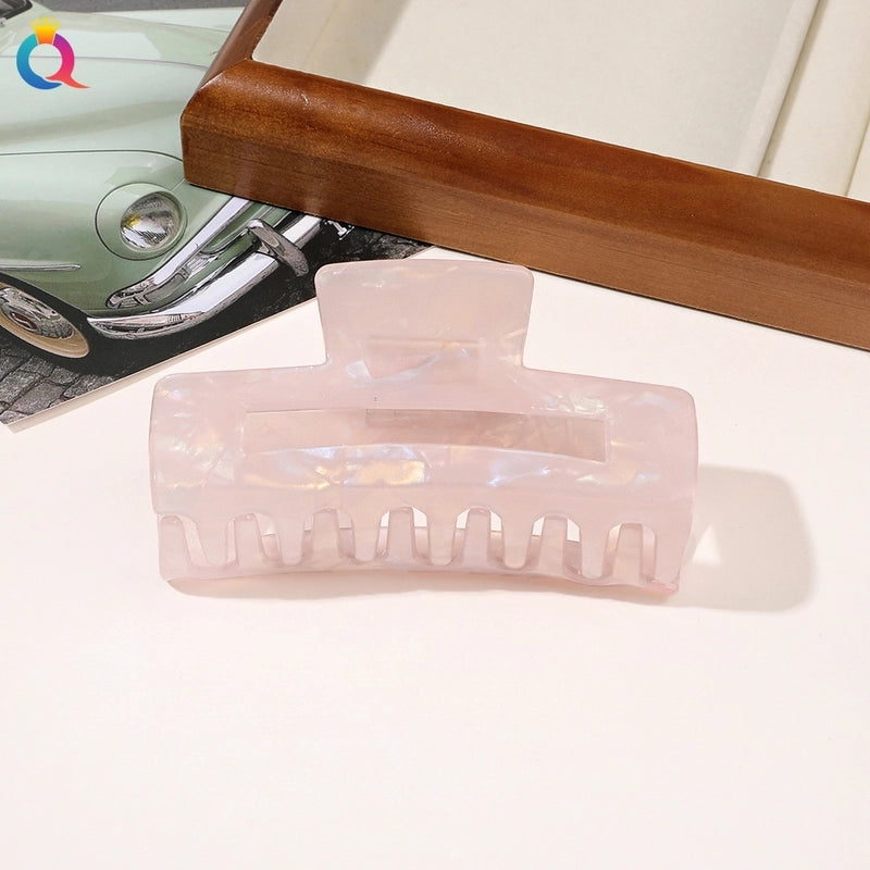 Women’s Minimalist Classic Style Solid Color PVC Hair Claws