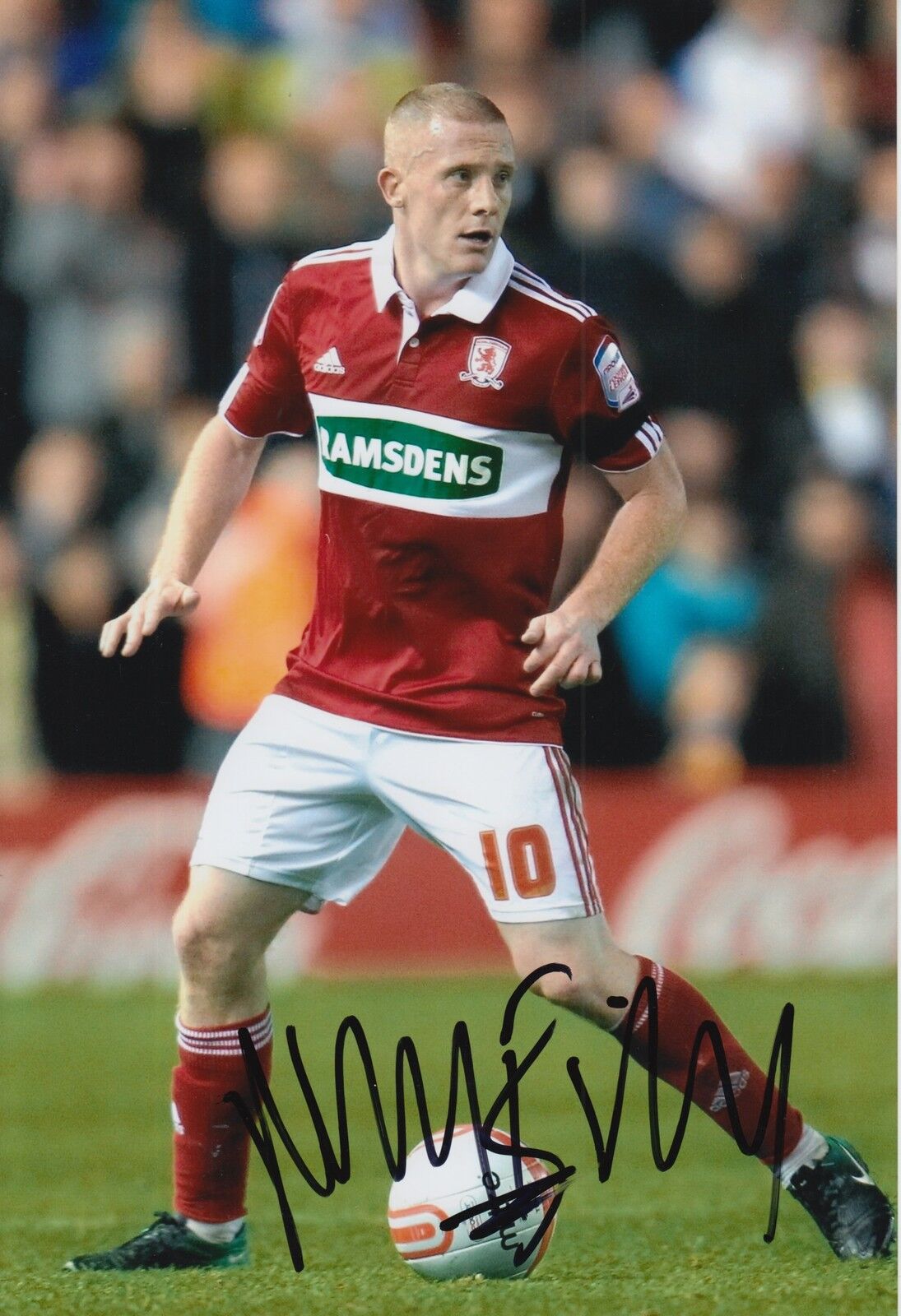 MIDDLESBROUGH HAND SIGNED NICKY BAILEY 12X8 Photo Poster painting.