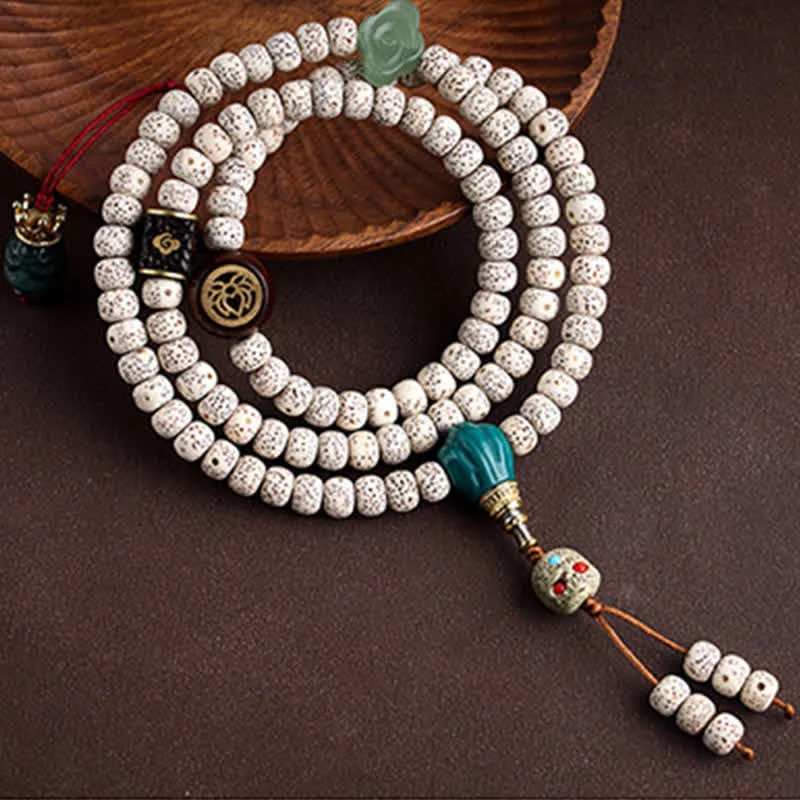 Bodhi Seed Tibetan 108 Mala Beads Charm Bracelet