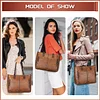 BAIGIO Upgraded Handtasche Damen Umhängetasche Schultertasche PU Leder Shopper Tasche Crossbody Tote Bag Damentasche Henkeltasche Tragetasche mit Handgriff Reißverschluss, Schwarz Elegant Geschenk