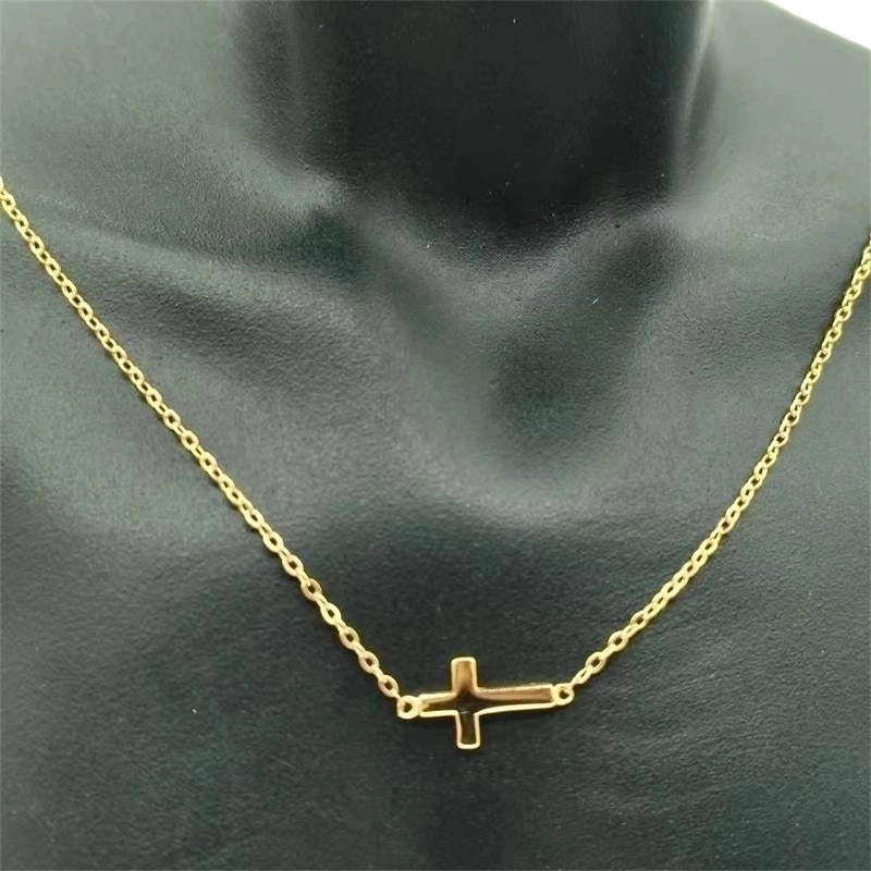 925 Sterling Silver Plating Cross Pendant Necklace
