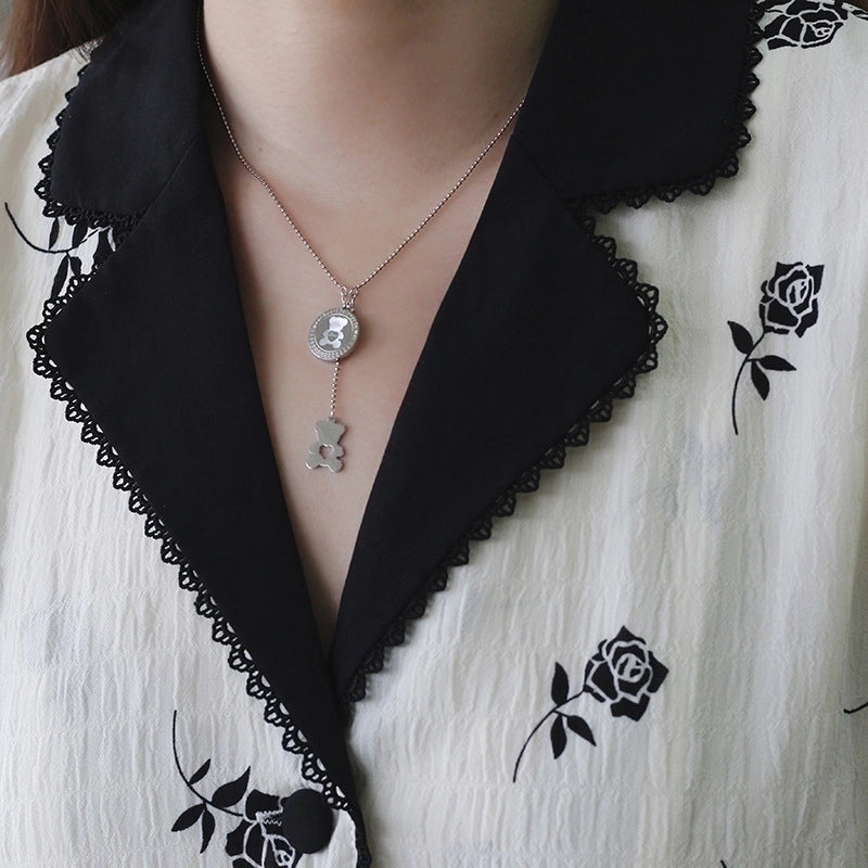 Sweet Bear 304 Stainless Steel Shell 18K Gold Plated Necklace