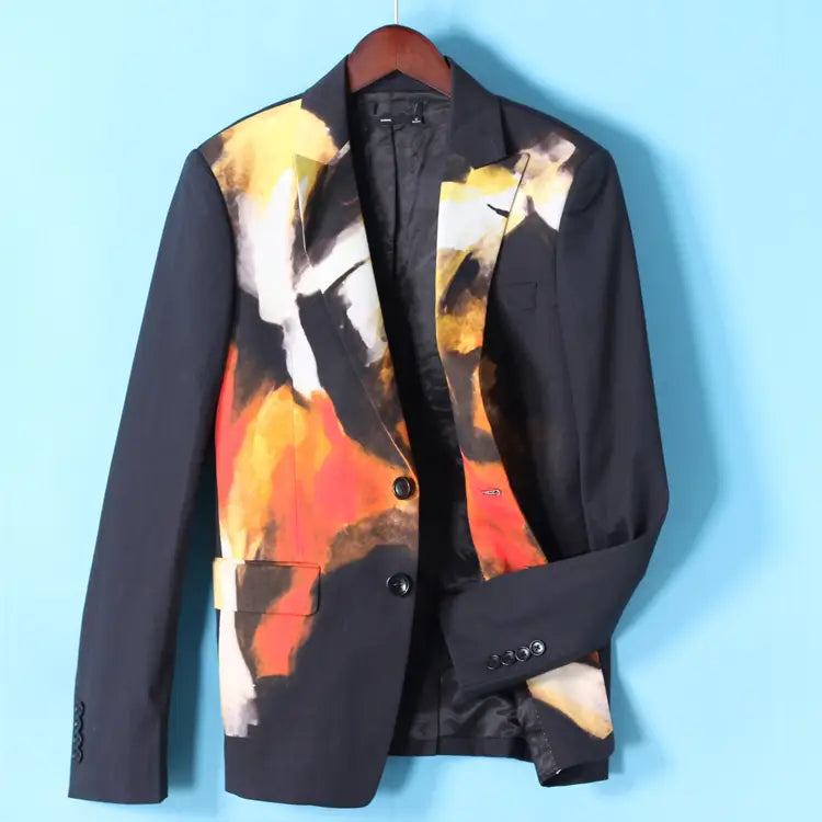 Floral vintage dress cotton suit jacket