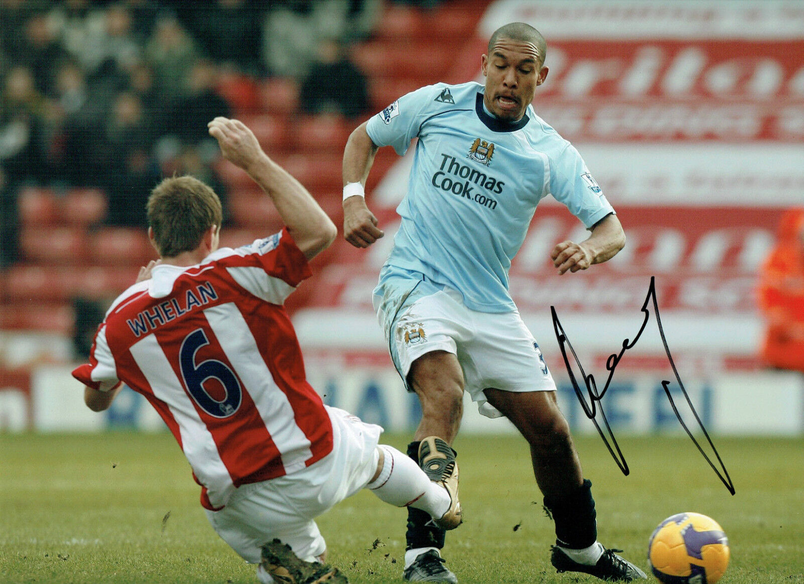 Nigel De JONG Signed Autograph 16x12 Manchester City Massive Photo Poster painting AFTAL COA