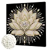 (30x30cm)DIY Lotus Flower Pearl Painting Kit With Inner Frame Home Decor