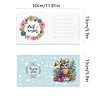 (US Local)6Pcs Owl DIY Diamond Painting Greeting Card 5D Drill Painting Blessing Card Kit