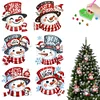 6Pcs Diamond Painting Acrylic Winter Snowman Hanging Decor