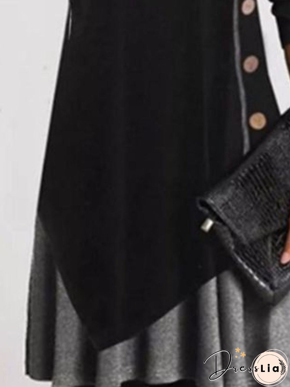 V Neck Long Sleeve Casual Knitting Dress