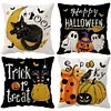 4 Set Happy Halloween Farmhouse Pillows Halloween Party Pillow Decorative Covers