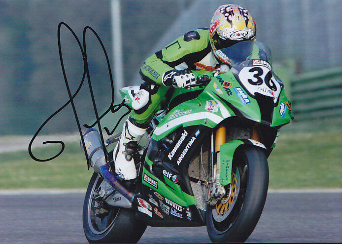 Leandro Mercado Kawasaki Signed 5x7 Photo Poster painting 2012 3.