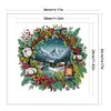 Winter Scene With Wreath-14CT Stamped Cross Stitch 36*36cm/14.17*14.17in tapestrymarket