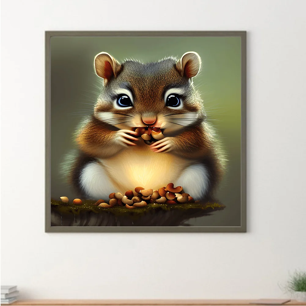 Full Round Diamond Painting 30*30cm - Stealing Little Squirrel