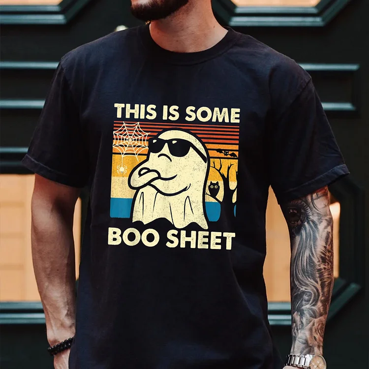 This is Some Boo Sheet Ghost Retro Funny Halloween Unisex T-shirt, Sweatshirt, Hoodie