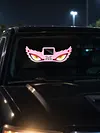 Dynamic Breathing Solar LED Car Window Warning Light Demon Eye