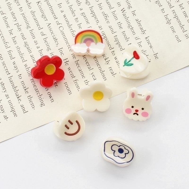 Cute Rabbit Bear Flower Arylic Hair Clip 1 Piece