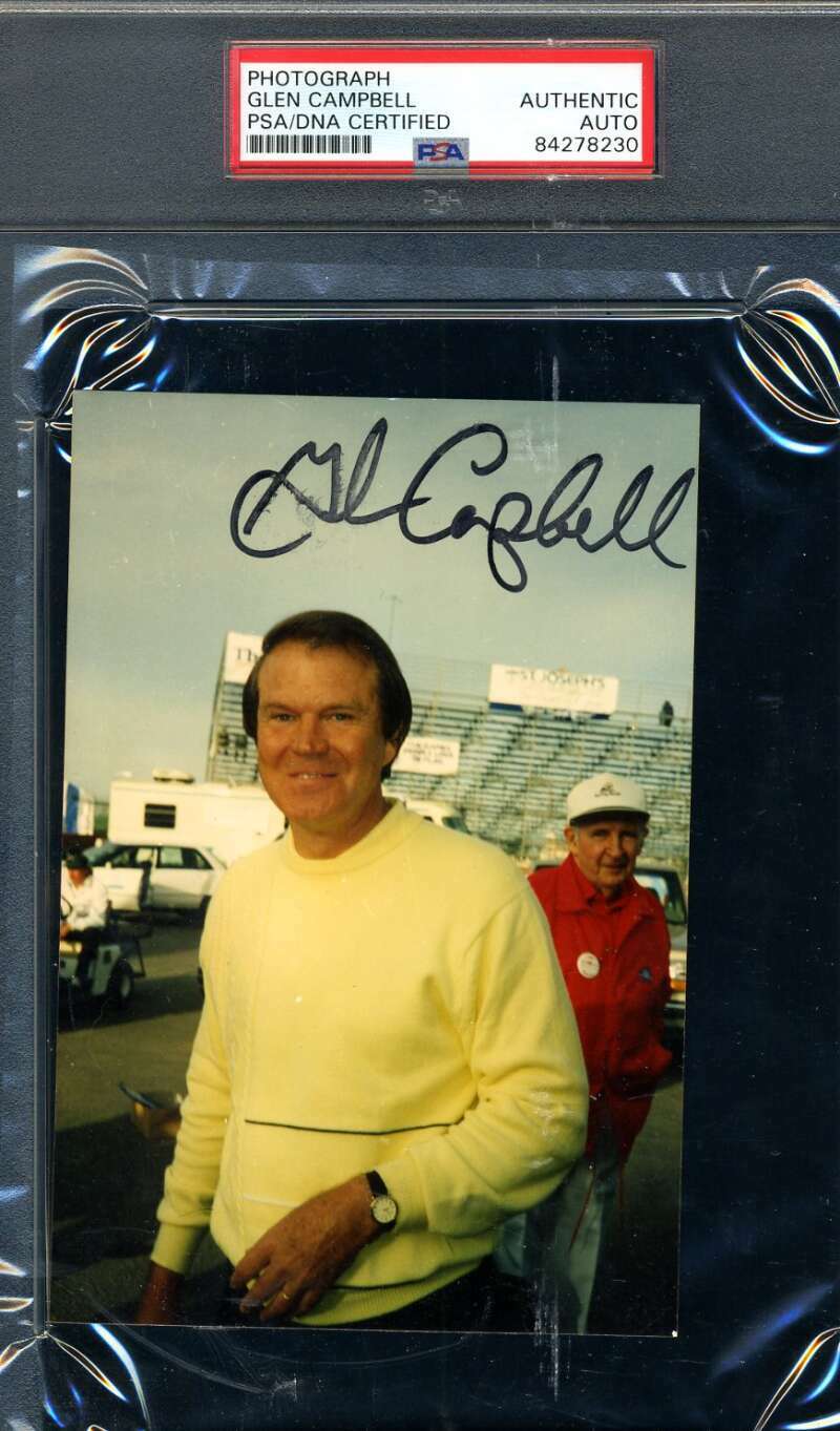 Glen Campbell PSA DNA Coa Signed Original Photo Poster painting 1993 Autograph