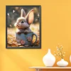 Rabbit In Tea Cup - 11CT Stamped Cross Stitch 40*50cm/15.75*19.69in