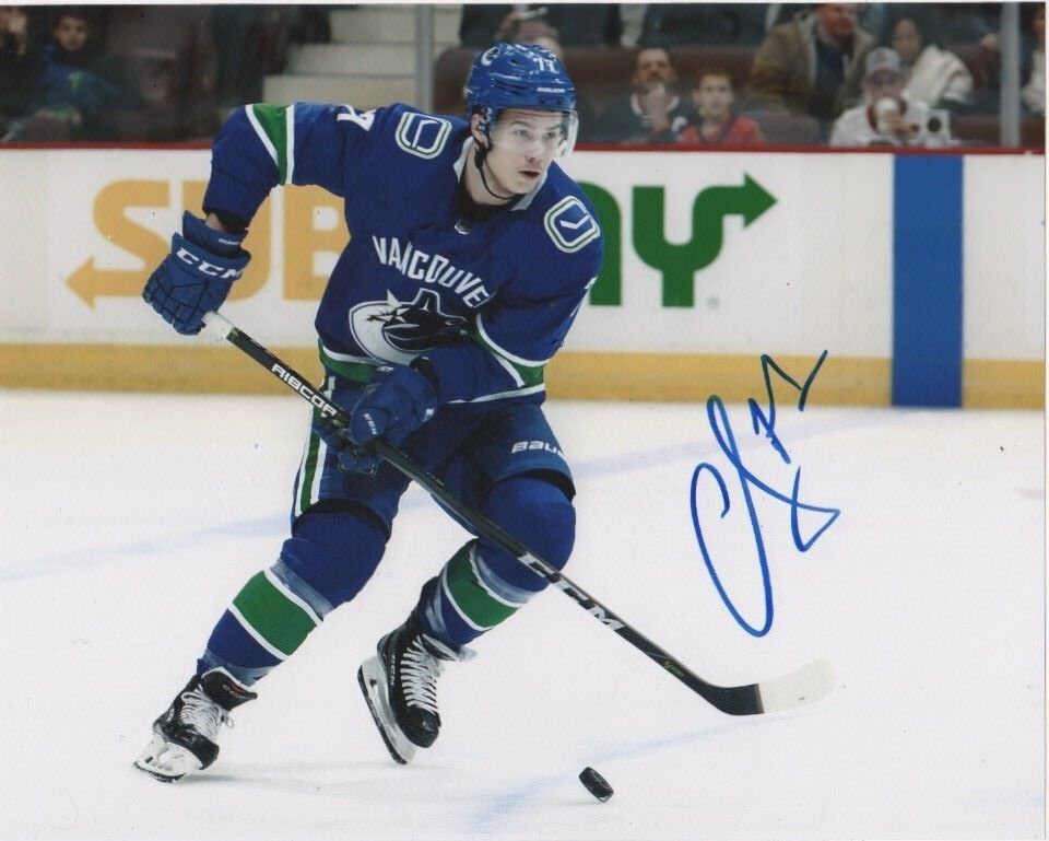 Vancouver Canucks Nikolay Nikolai Goldobin Signed Autographed 8x10 Photo Poster painting COA #14