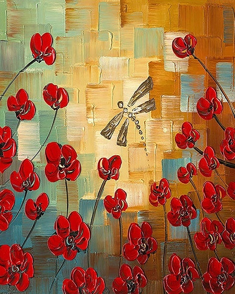 

Dragonfly Floral – Paint By Numbers - 40*50CM, 501 Original