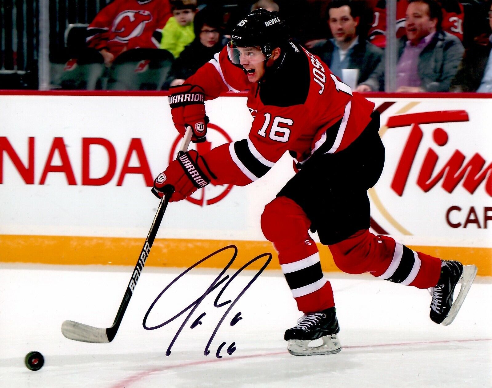 Jacob Josefson autographed signed 8x10 Photo Poster painting NHL New Jersey Devils