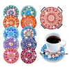 10pcs DIY Coaster Diamond Painting Cup Cushion with Rack Crafts Kits