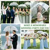 52 Inch Large Clear Bubble Umbrella Bulk with Classic Hook Handle Decorative Clear Wedding Dome Umbrella with Thank You Tags and Rope Guest Souvenirs for Wedding Party Bridal Favors