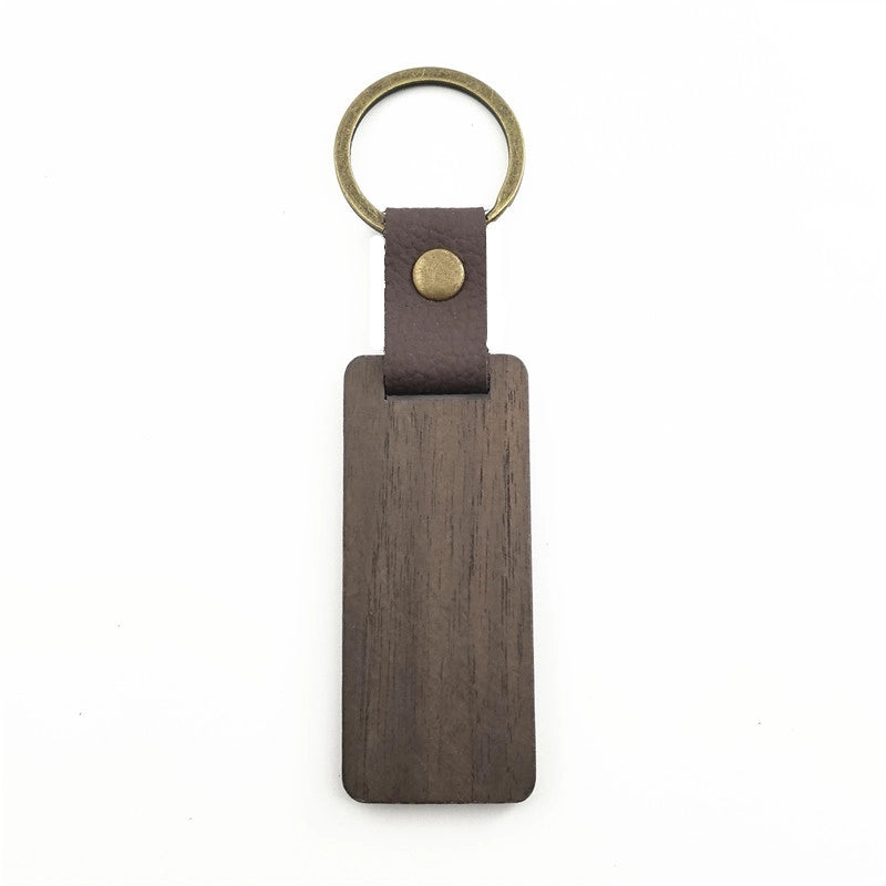 Classic Style Commute Solid Color Wood Unisex Bag Pendant Keychain
