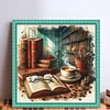 Desk And Books-11CT Stamped Cross Stitch 45*45cm/17.72*17.72in