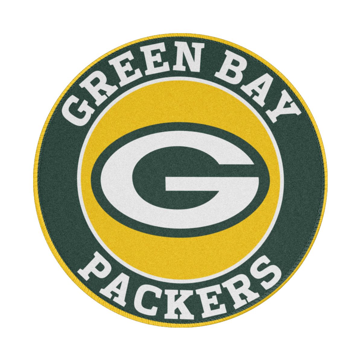 Green Bay Packers Circle Logo Round Non-Slip Thick Rubber Modern Gaming Mousepad