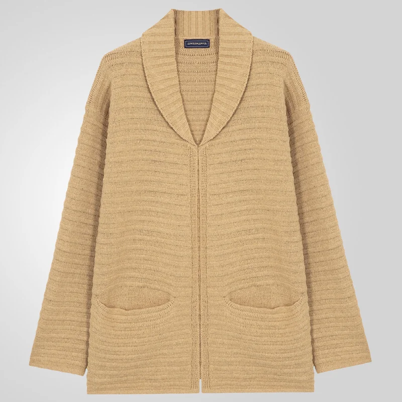 Uveng Uveng And Winter Men's Fashion Long Cardigan Sweater Over The Long-Sleeved Men's Wool Coat SY0038