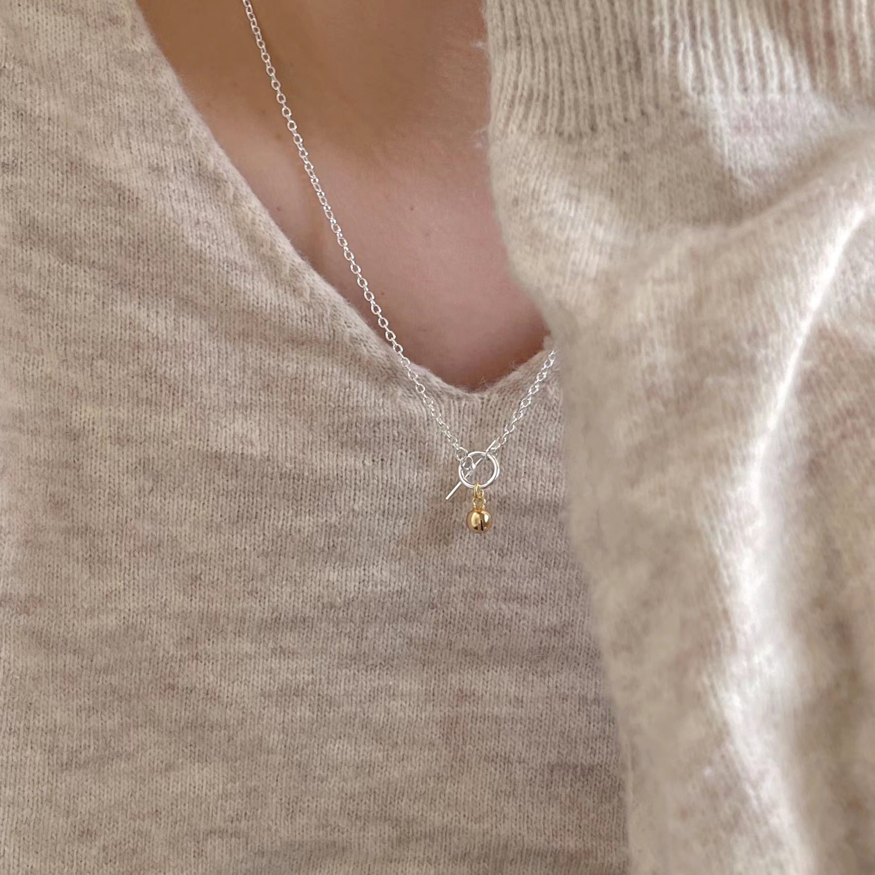 925 Sterling Silver Geometric Silver Necklaces