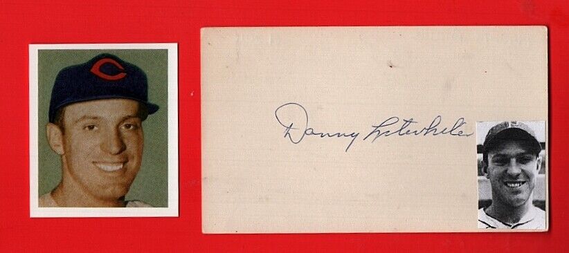 1940-43 DANNY LITWHILER-PHILLIES AUTOGRAPHED 3X5 W/ Photo Poster painting-(d.2011)