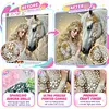 Pearl White Horse 5D DIY Diamond Art Painting Kit Partial Drill 30x30cm