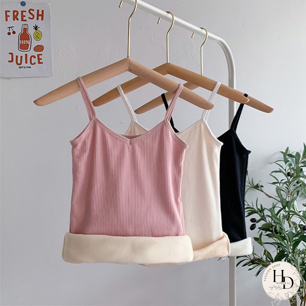 Plus Velvet Thickening Vest Women Winter Warm Top Shirt Thermal Tank Top Sleeveless Camis