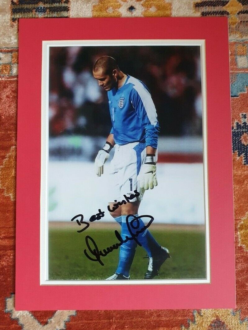 Former Goalkeeper PAUL ROBINSON Signed England Mounted Photo Poster painting