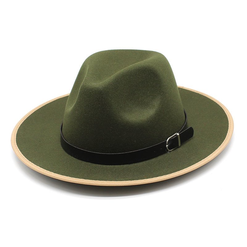 Gene Woolen Gentleman Hat-Army green