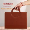 A4 Multifunctional Leather Folder, Business Manager Folder, Office Document Handbag with Zipper