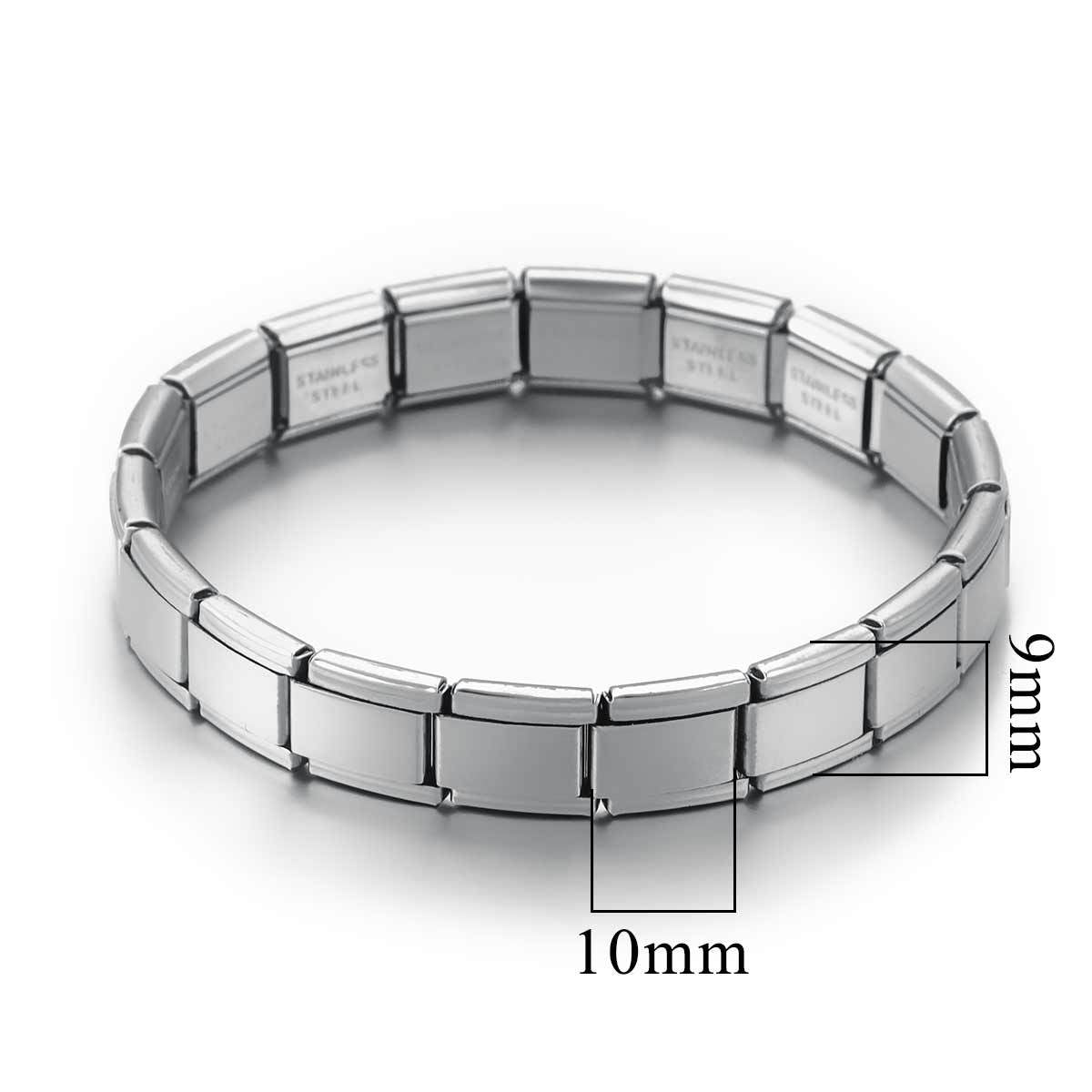 Unisex Fashion Quadrilateral Stainless Steel Electroplating Bracelets